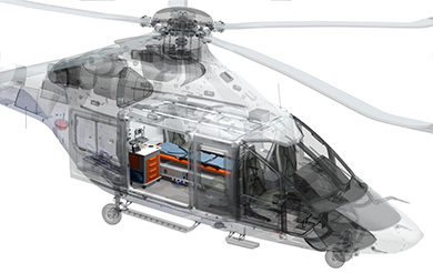 Civière médicale pour hélicoptère